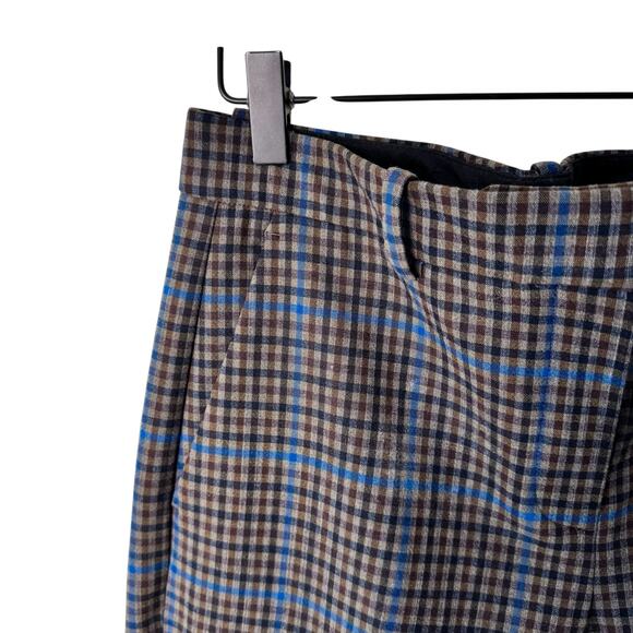 THEORY Women’s Testra Wool-Blend Pant Brown Blue Size 4 - Picture 11 of 12